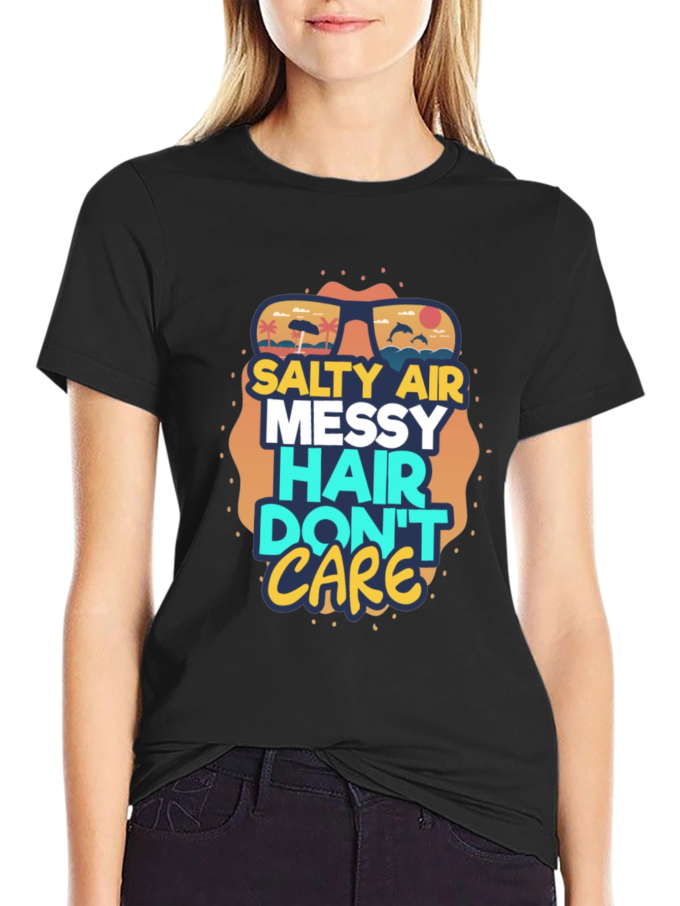 Salty Air Messy Hair Graphic Tee