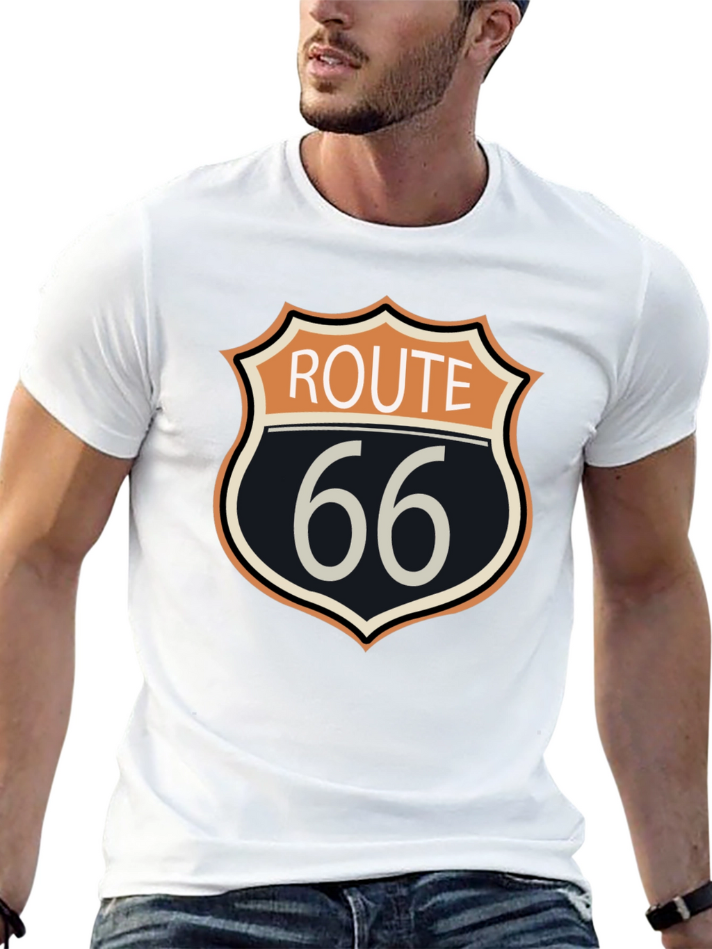Route 66 Graphic T-Shirt - Classic Americana Design
