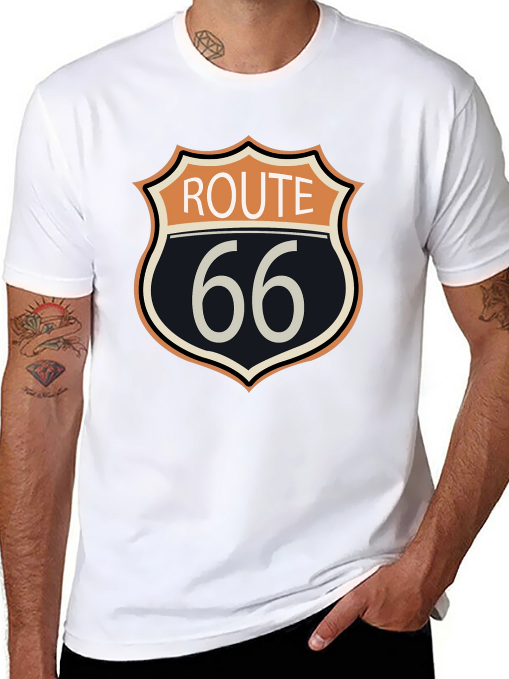 Route 66 Graphic T-Shirt - Classic Americana Design