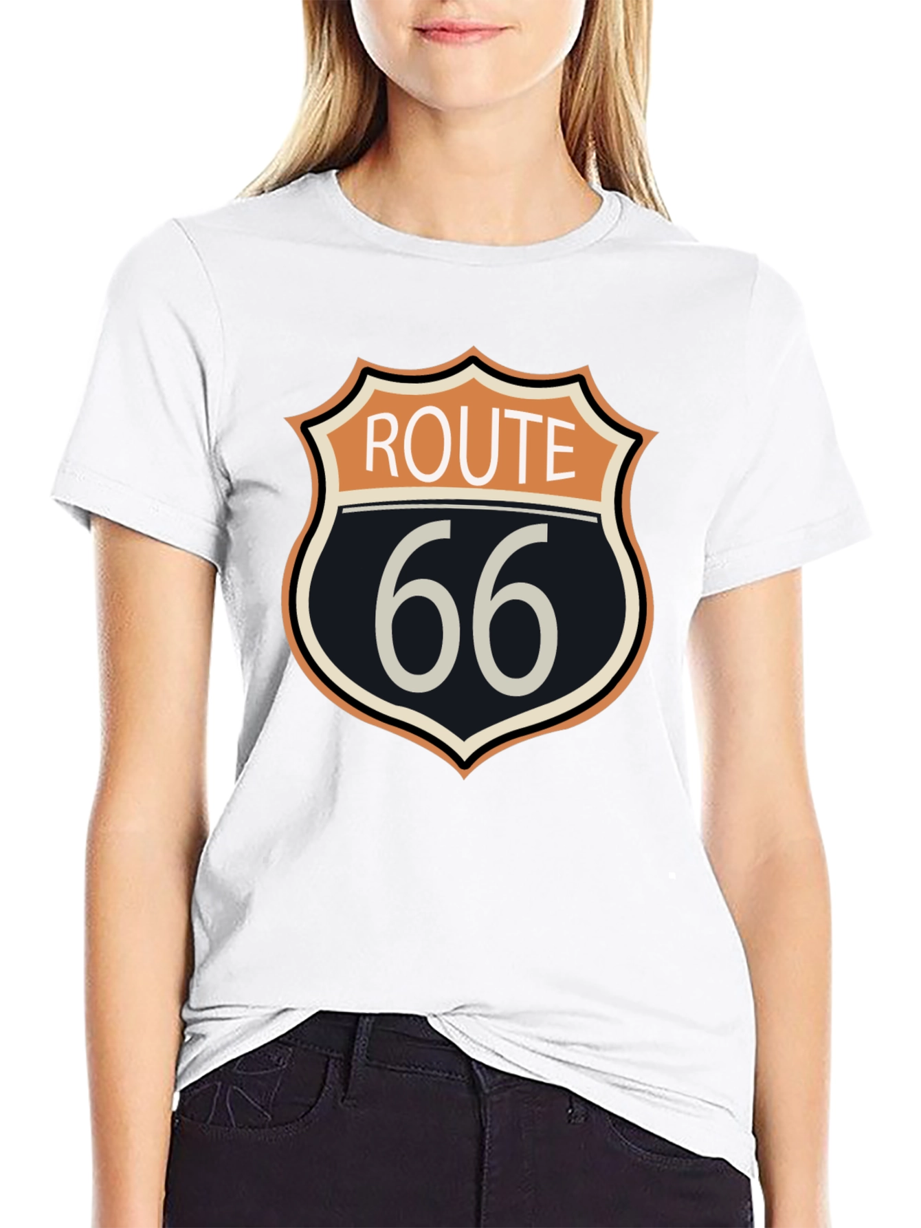 Route 66 Graphic T-Shirt - Classic Americana Design