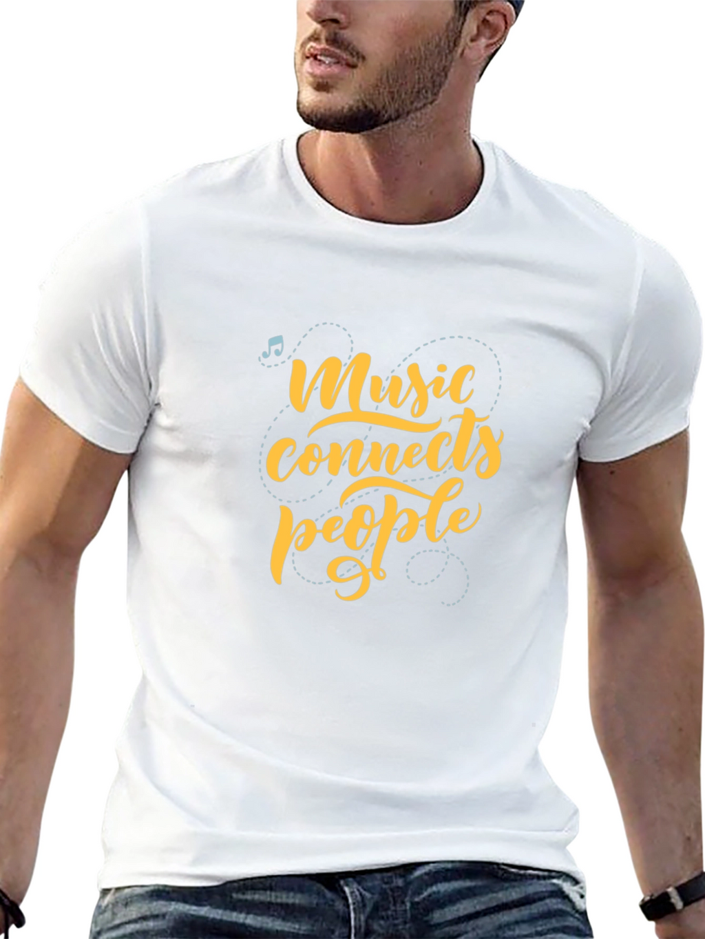 Music Connects People Graphic Tee - Black