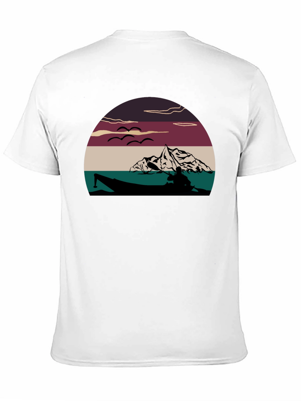 Kayak Lake Sunset Graphic T-Shirt
