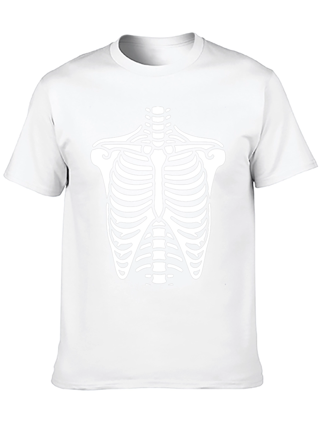 Skeleton Rib Cage Graphic Tee - Halloween T-Shirt