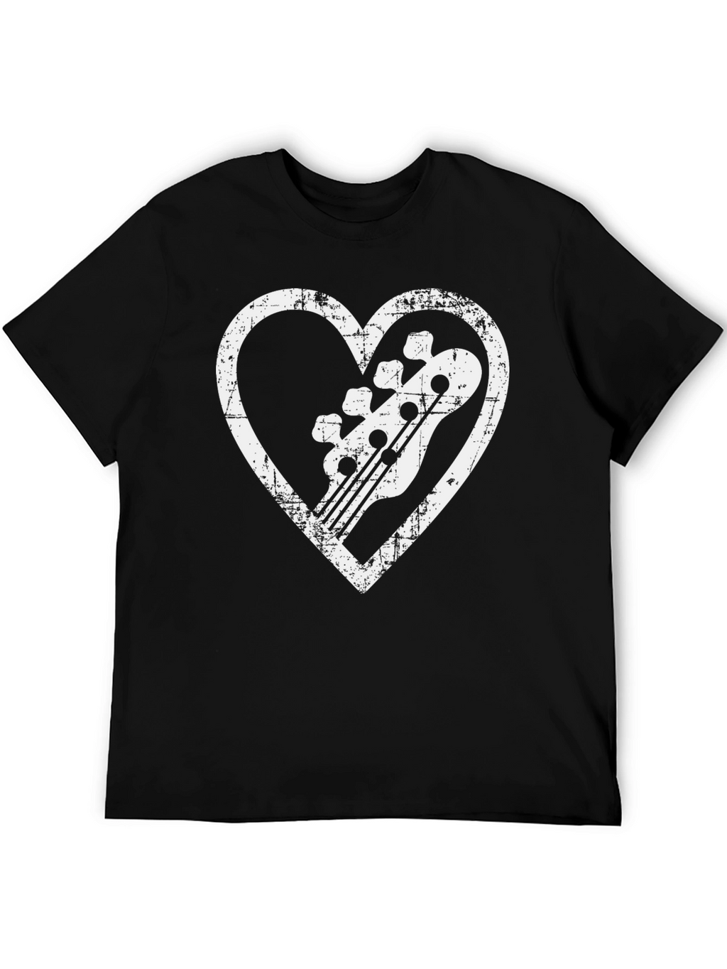 Bass Guitar Heart Graphic Tee - Musician T-Shirt