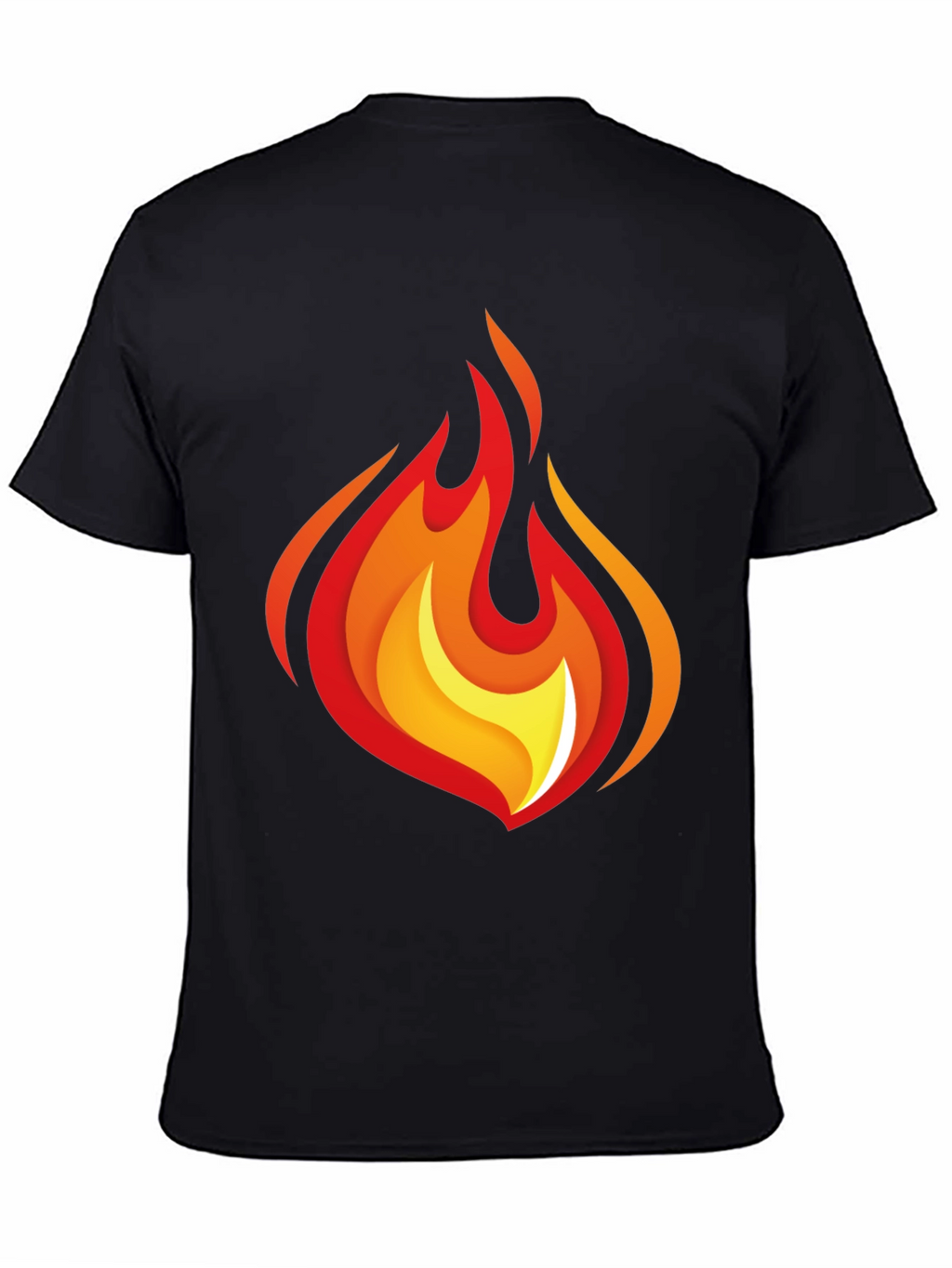 Flaming Hot Graphic Tee - Black Cotton Comfort