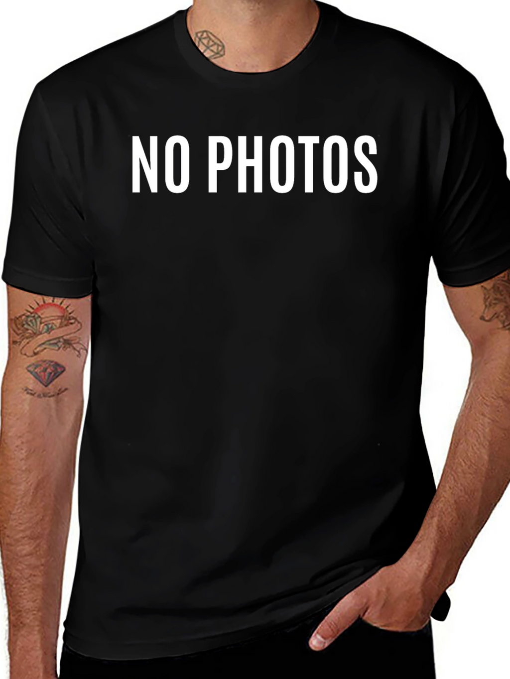 No Photos T-Shirt - Bold Statement Tee