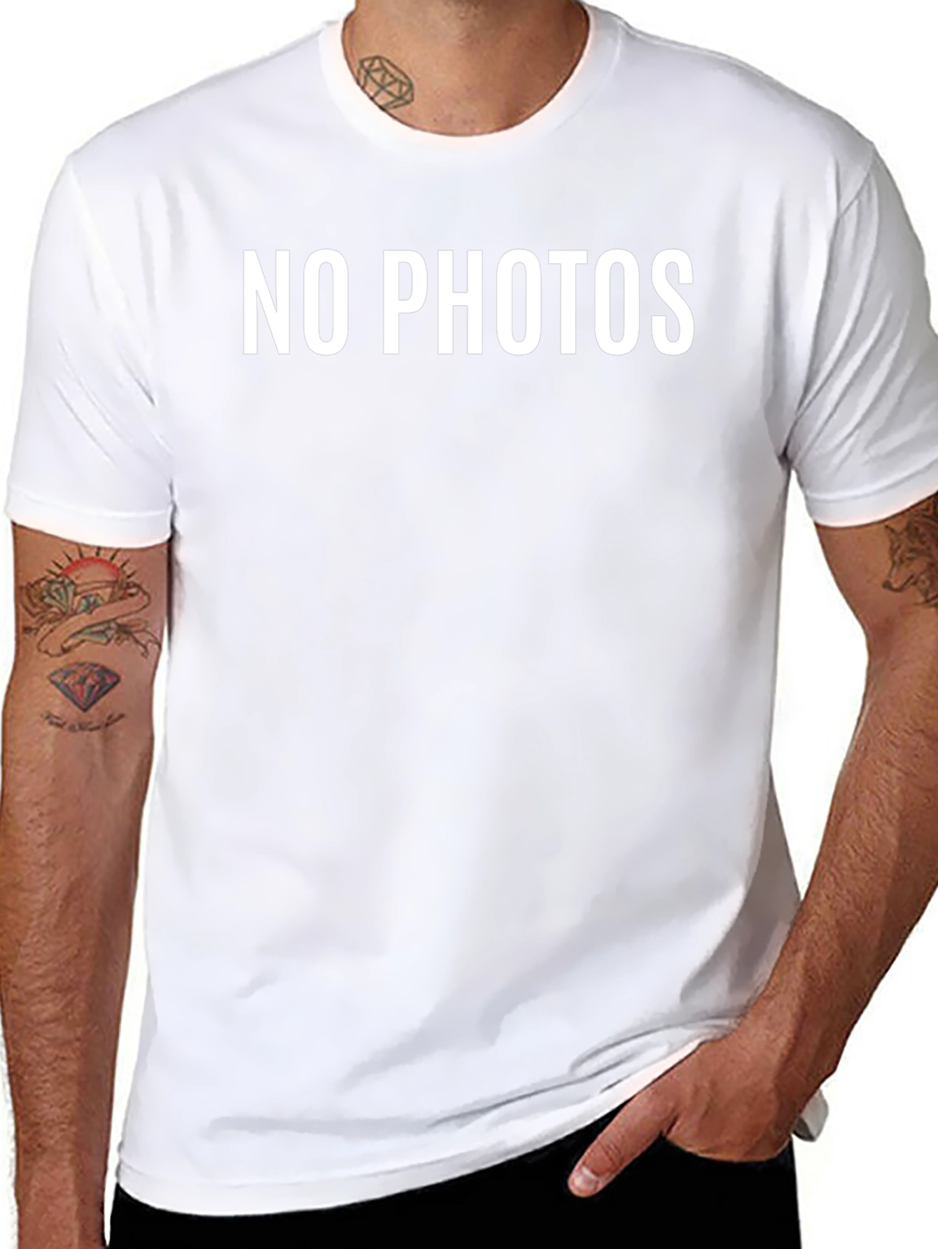 No Photos T-Shirt - Bold Statement Tee