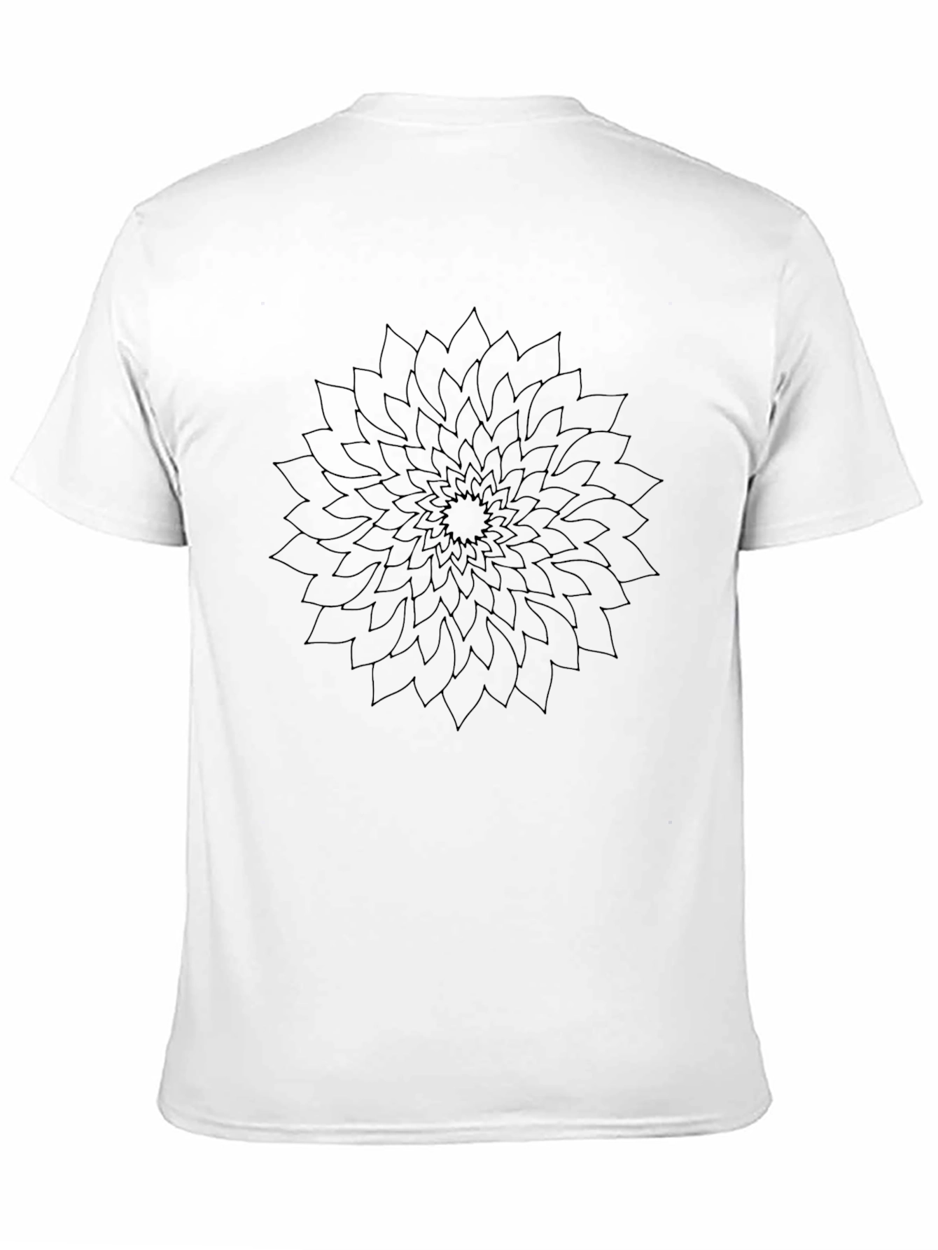Black Floral Mandala Graphic T-Shirt