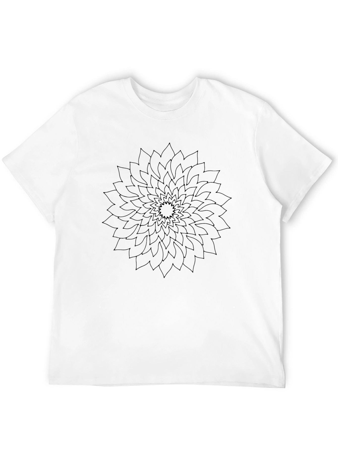 Black Floral Mandala Graphic T-Shirt