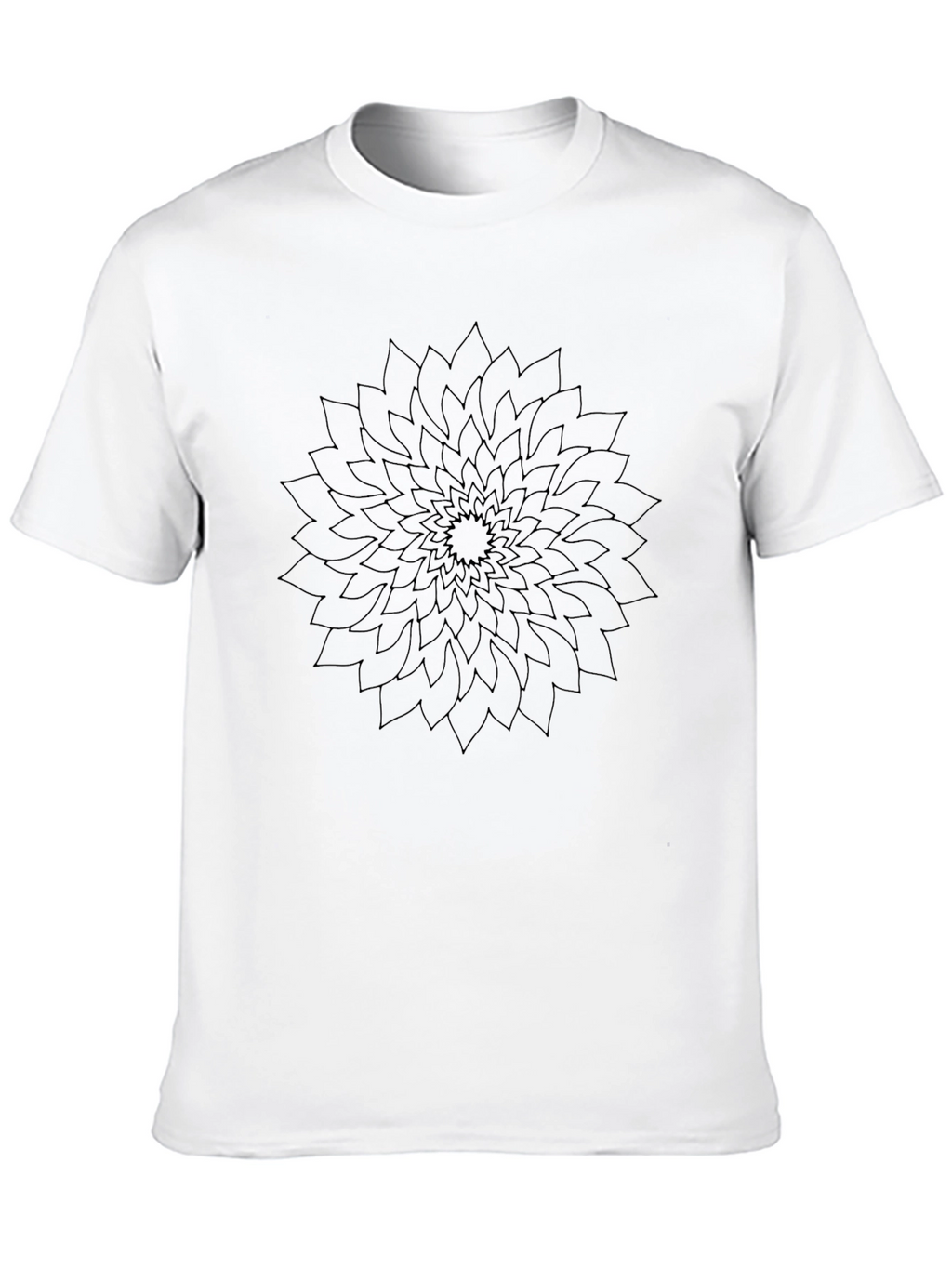 Black Floral Mandala Graphic T-Shirt
