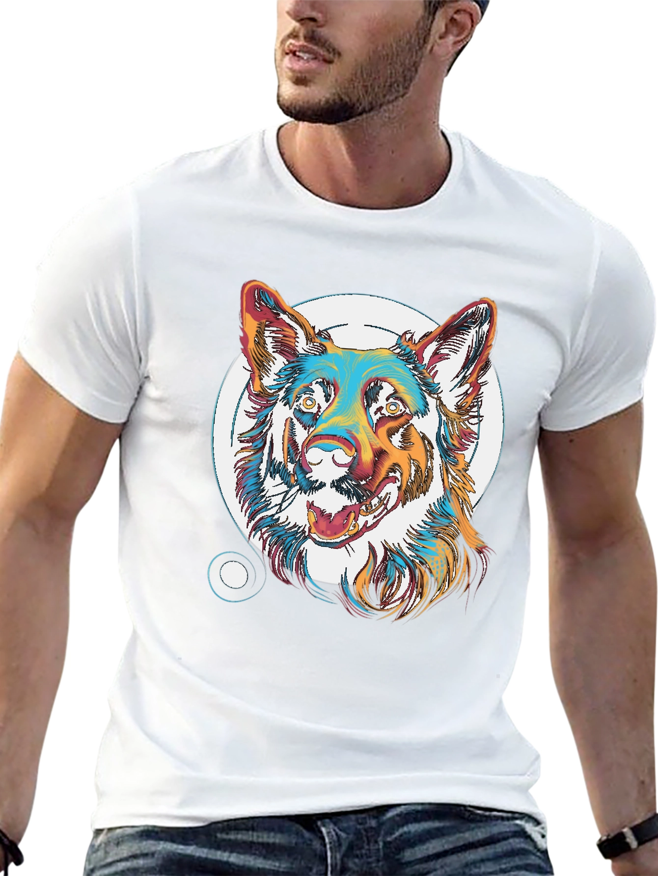 Cool Dog Graphic T-Shirt - Unisex Black Tee