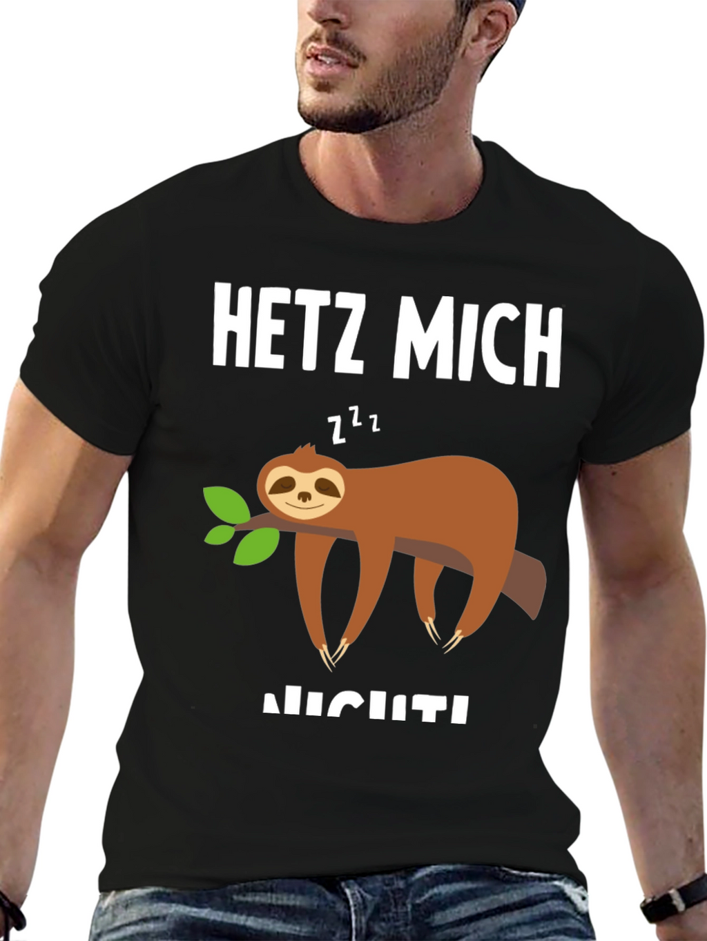 Sloth Graphic T-Shirt - Hetz Mich Nicht - Unisex
