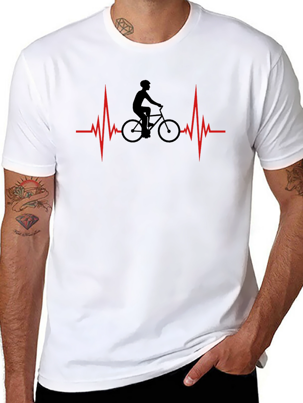 Cyclist Heartbeat Graphic Tee