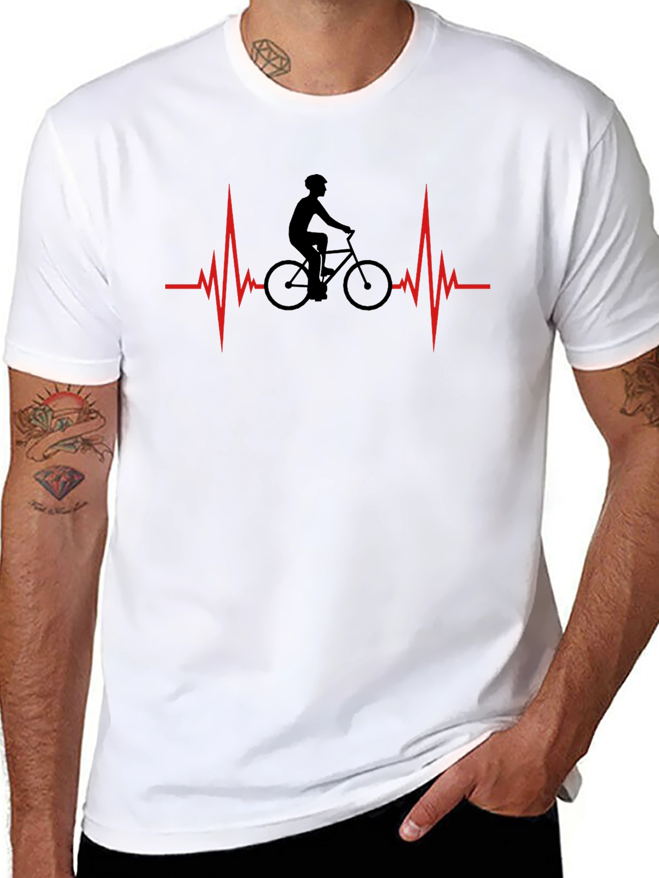Cyclist Heartbeat Graphic Tee