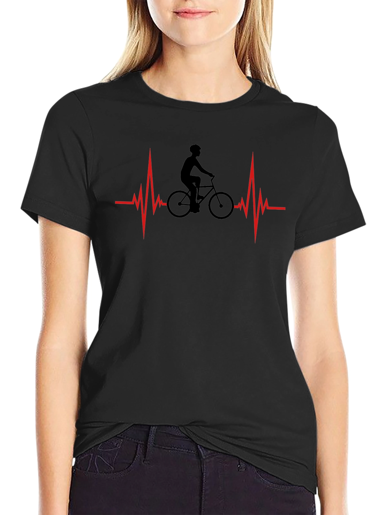 Cyclist Heartbeat Graphic Tee
