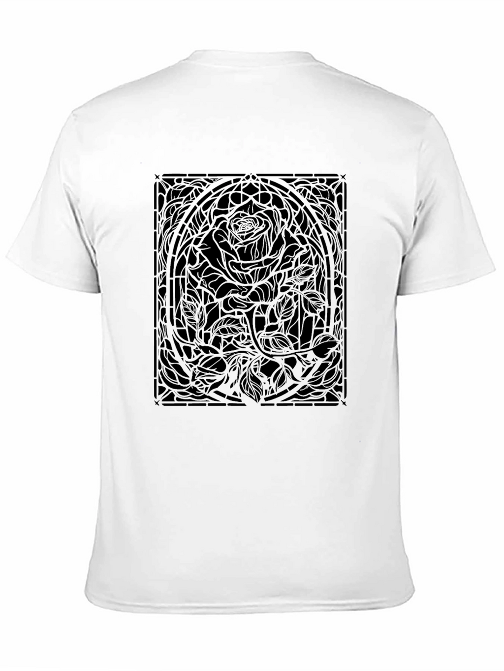 Rose Window Black Graphic Tee