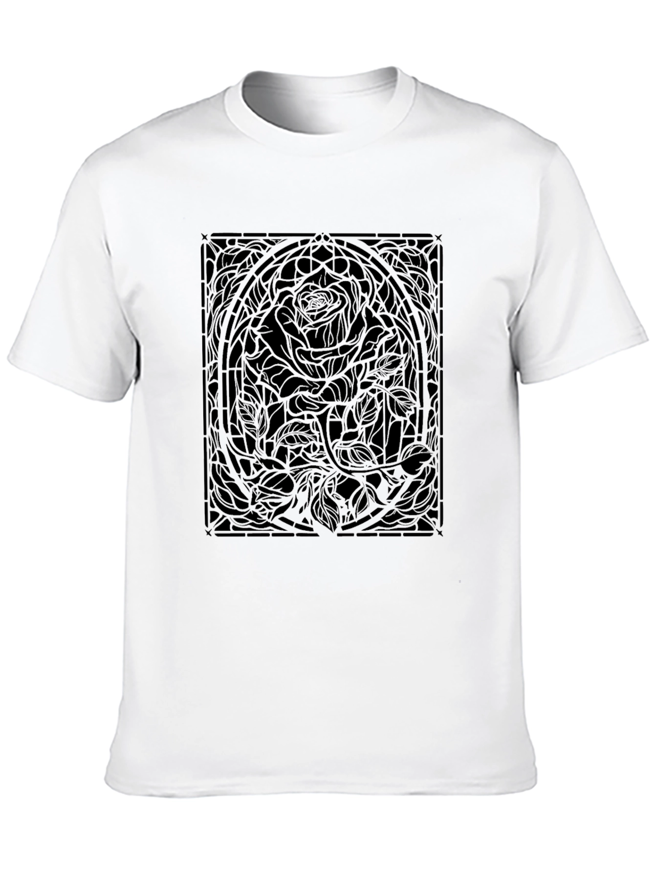 Rose Window Black Graphic Tee