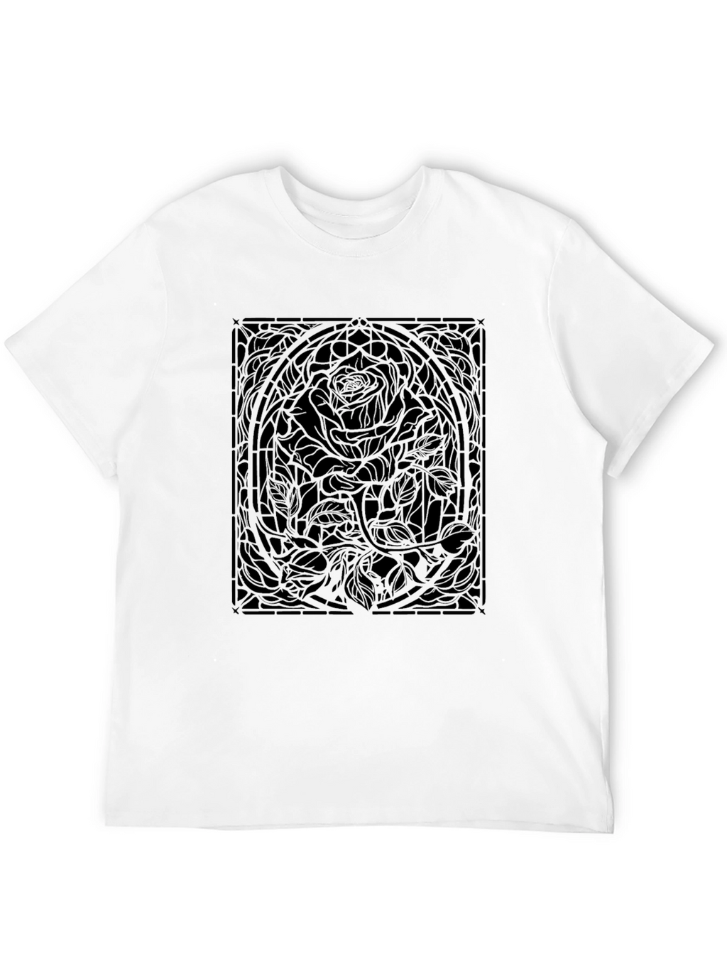 Rose Window Black Graphic Tee