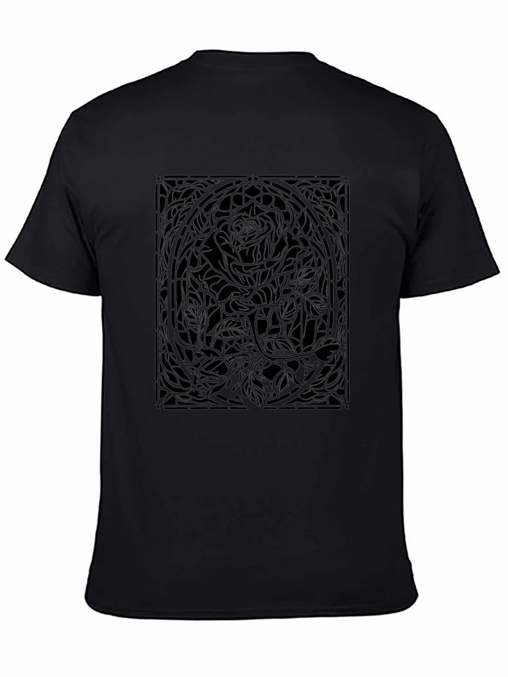 Rose Window Black Graphic Tee