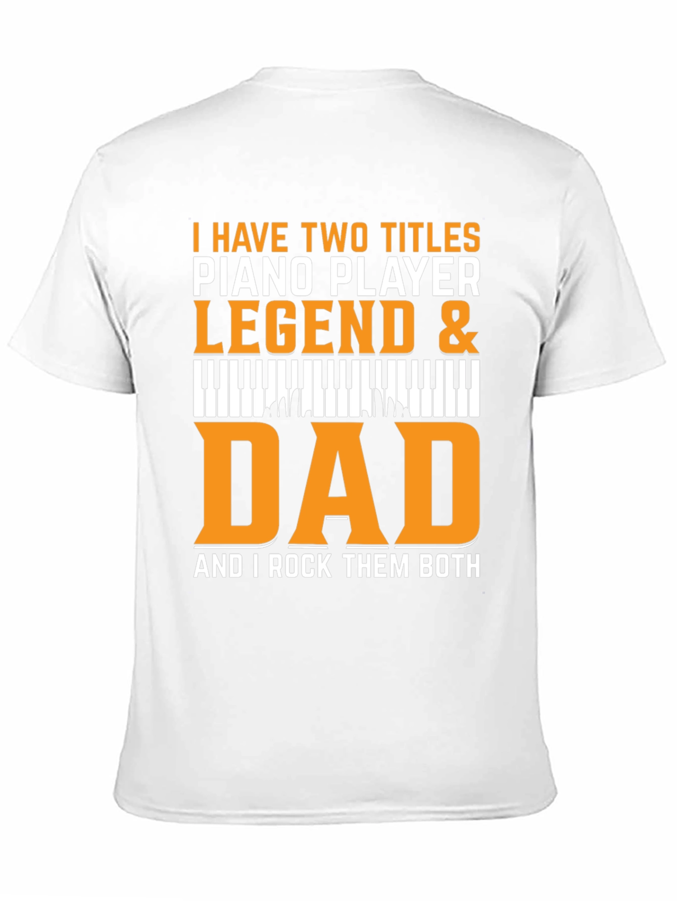 Piano Player Dad Legend Black T-Shirt