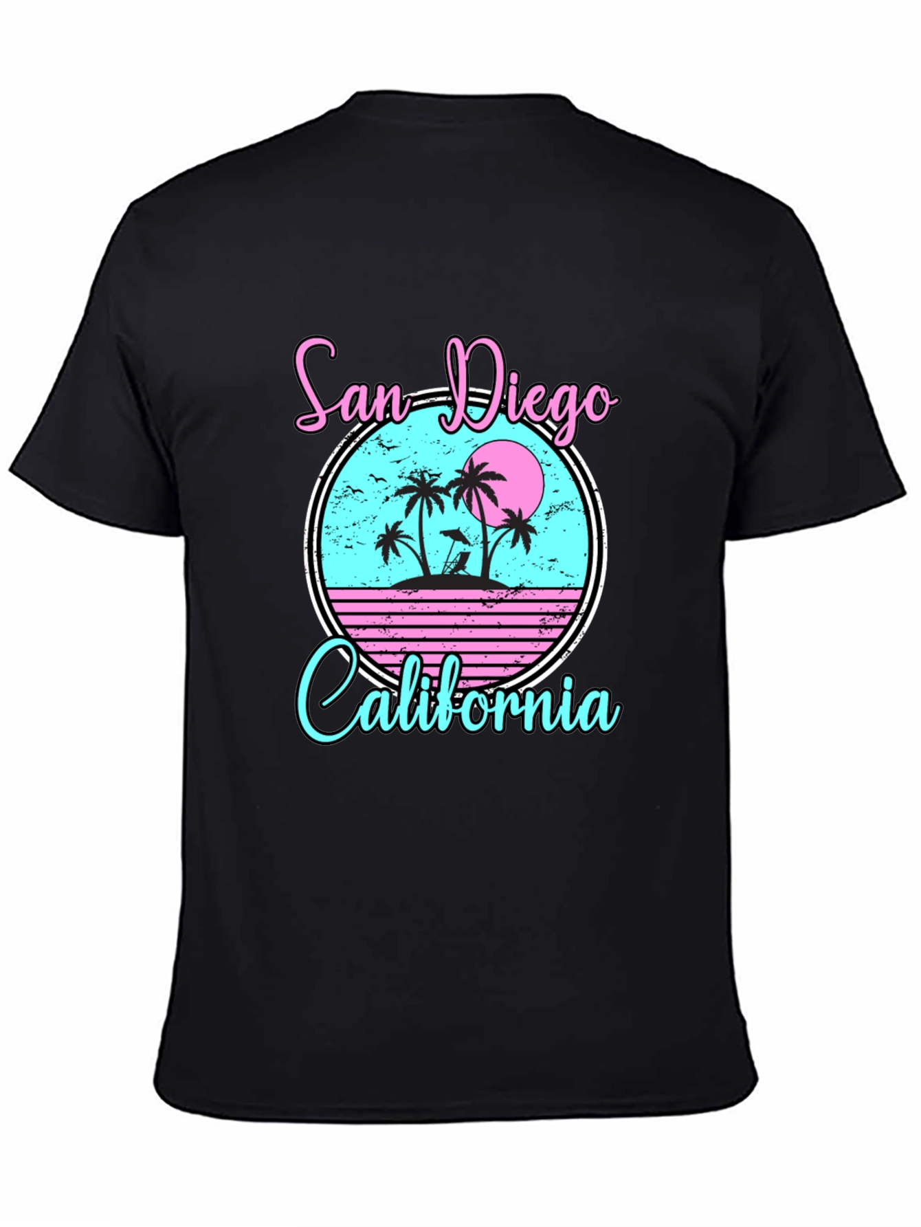 San Diego California Graphic T-Shirt - Retro Beach Design