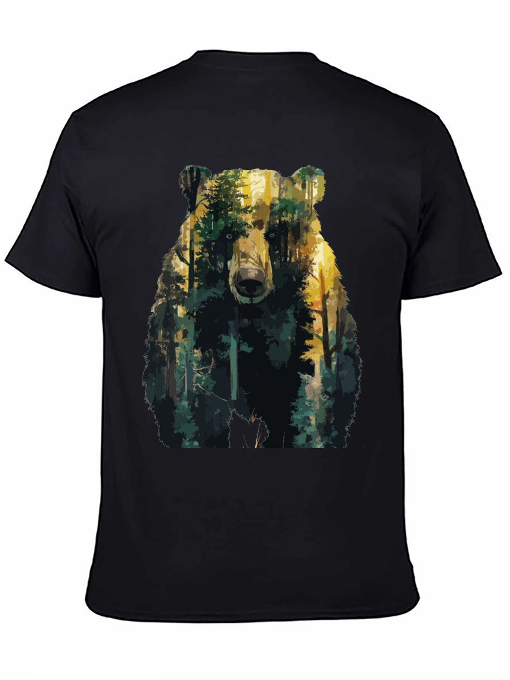 Bear Forest Graphic T-Shirt - Nature Inspired Tee