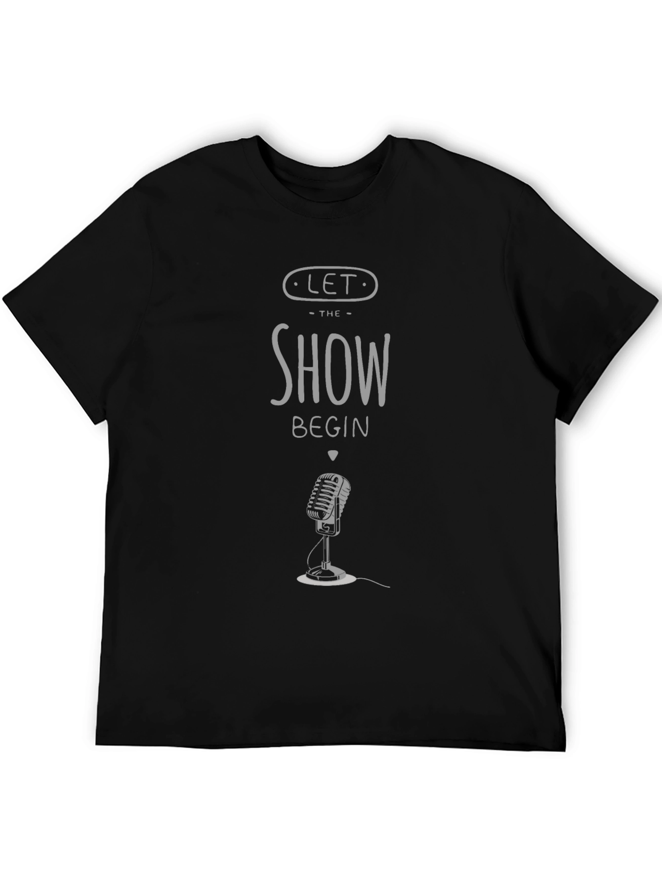 Let The Show Begin T-Shirt - Retro Microphone Design