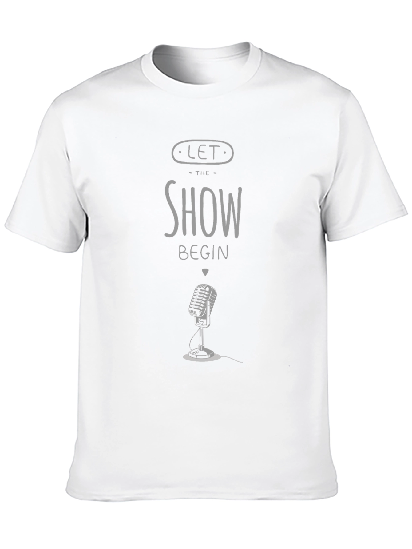 Let The Show Begin T-Shirt - Retro Microphone Design
