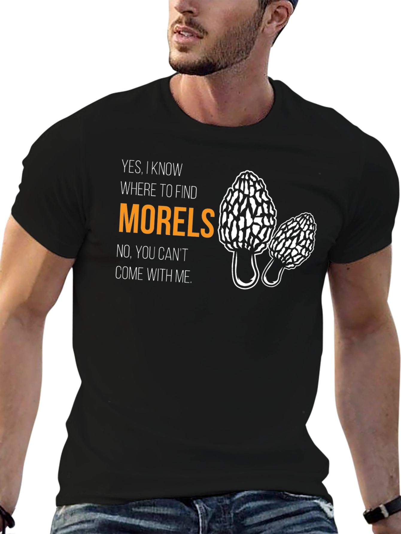 Morel Mushroom Hunter Graphic T-Shirt