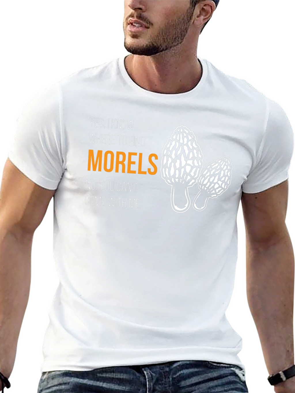Morel Mushroom Hunter Graphic T-Shirt