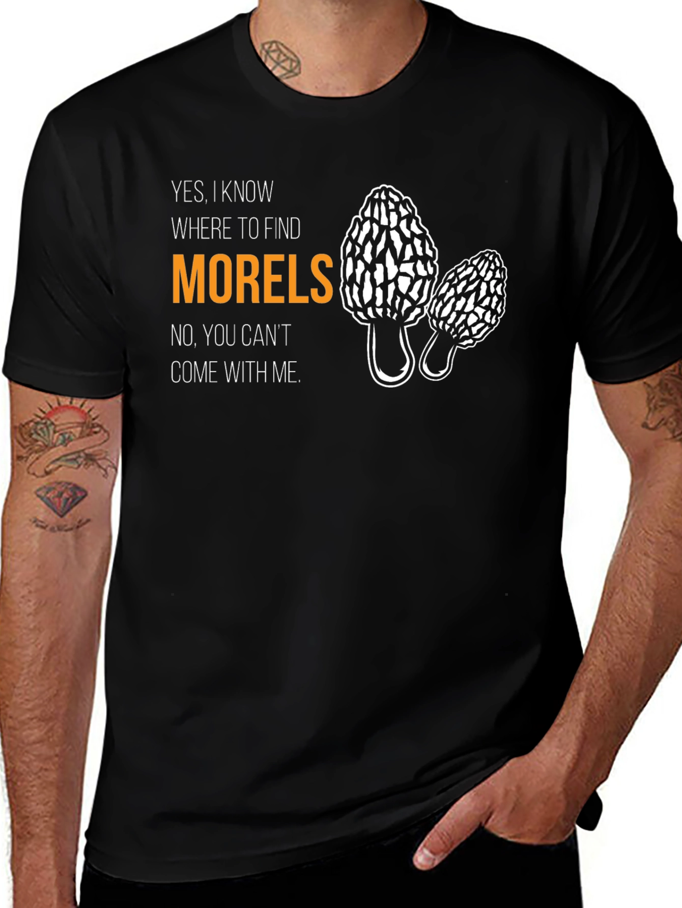 Morel Mushroom Hunter Graphic T-Shirt