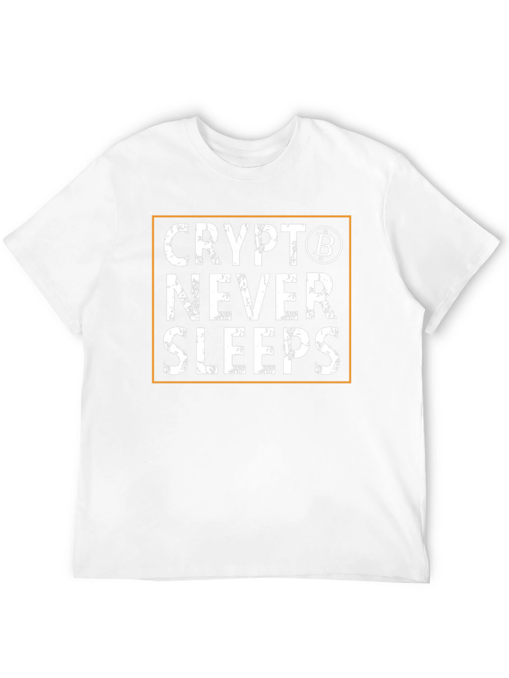 Crypto Never Sleeps Bitcoin Graphic Tee - Black