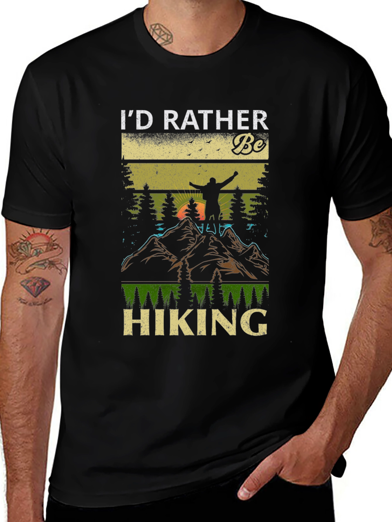Id Rather Be Hiking Graphic T-Shirt