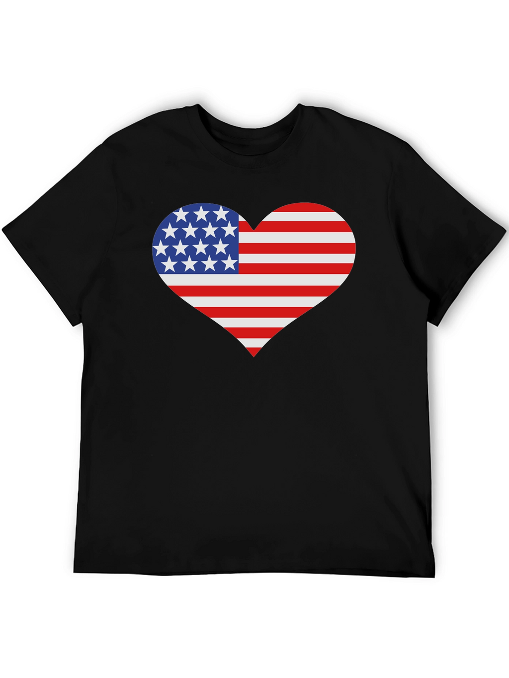 USA Flag Heart Patriotic T-Shirt