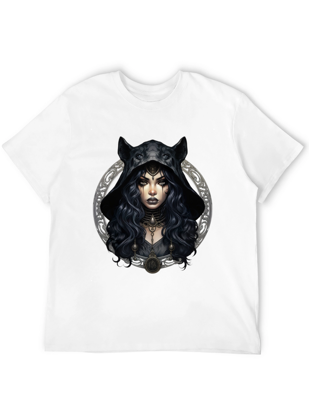 Wolf Hooded Witch Graphic Tee