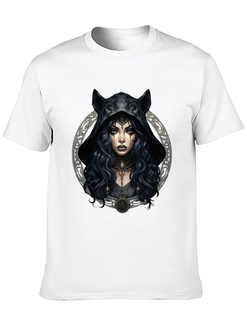 Wolf Hooded Witch Graphic Tee