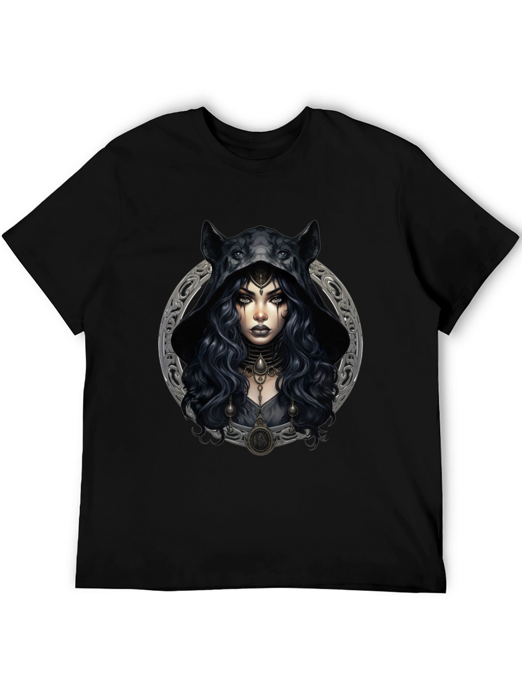 Wolf Hooded Witch Graphic Tee