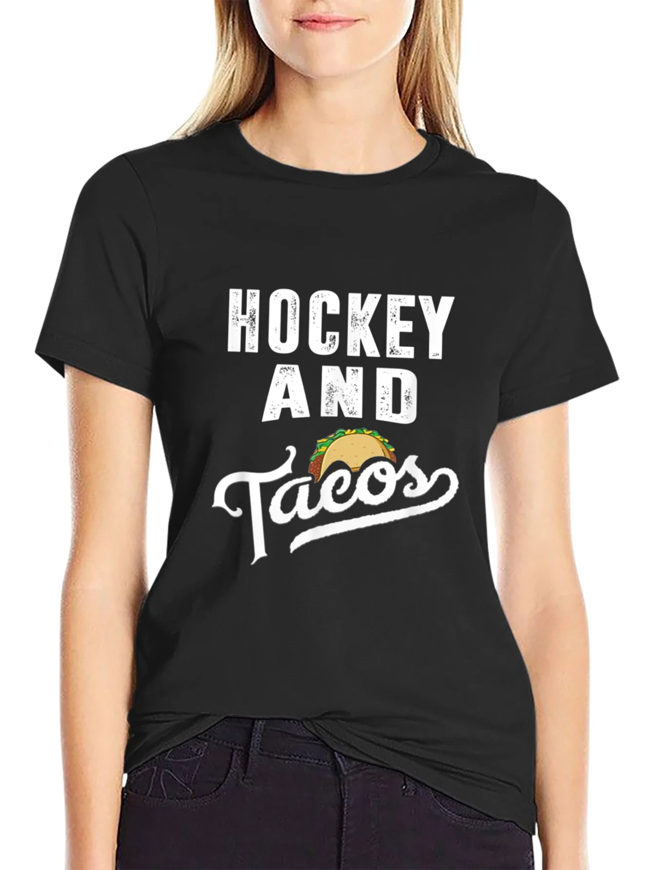 Hockey and Tacos Graphic T-Shirt