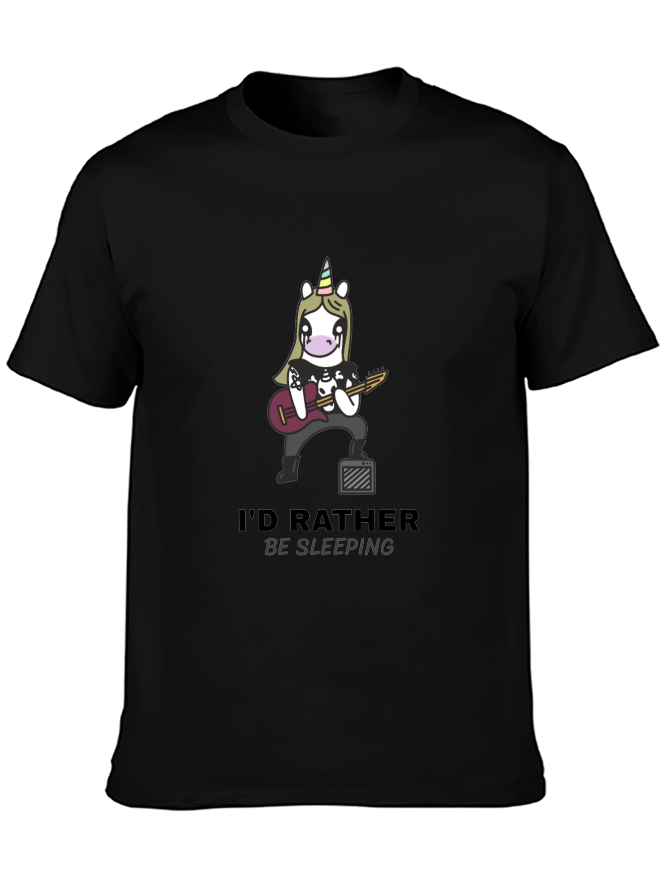 Unicorn Rocker T-Shirt - Id Rather Be Sleeping Tee