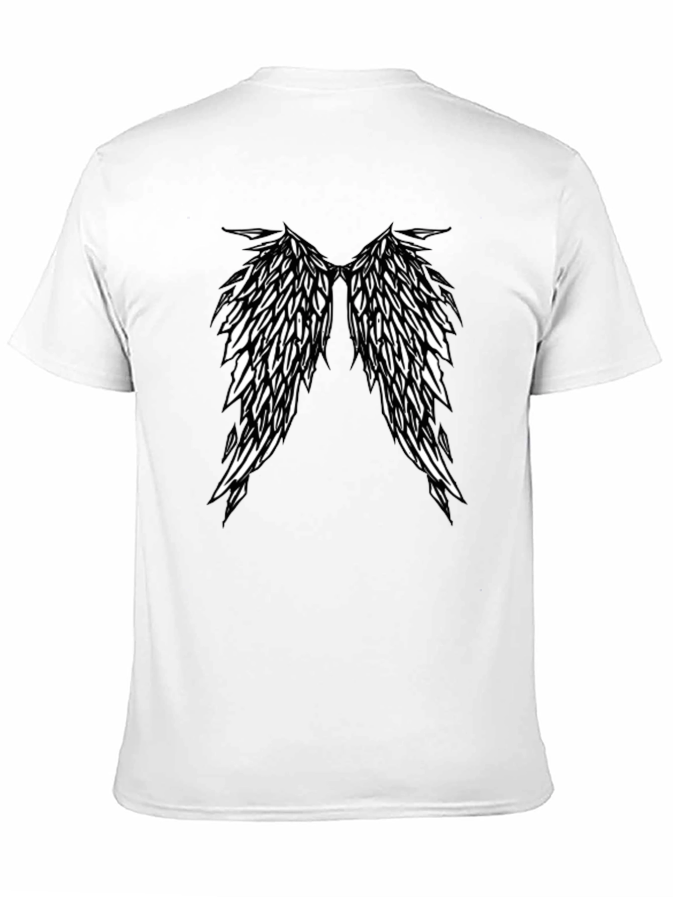Winged Tee - Black Crew Neck T-Shirt