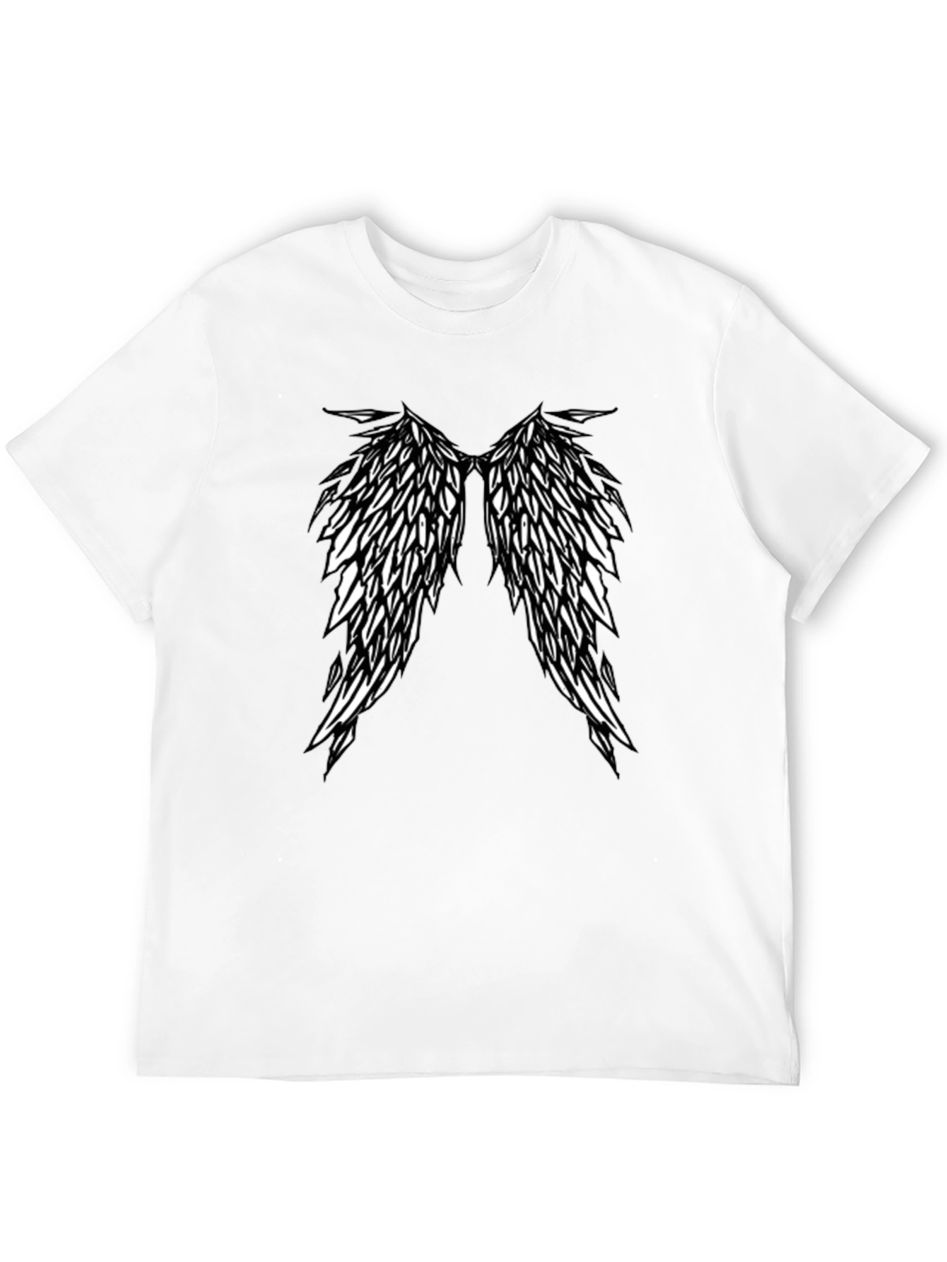 Winged Tee - Black Crew Neck T-Shirt