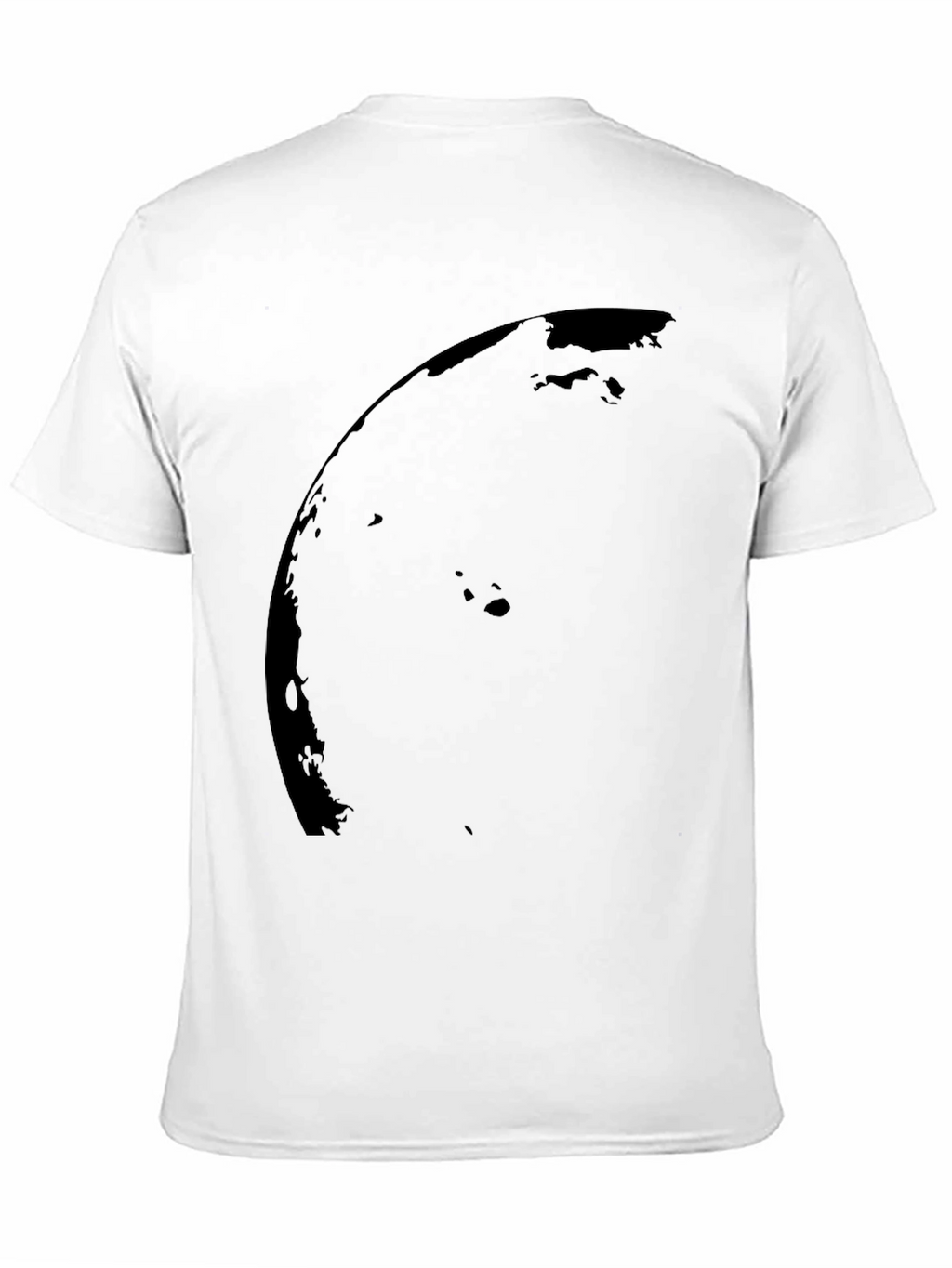 Black Graphic Tee - Curved Design Mens Casual Shirt
