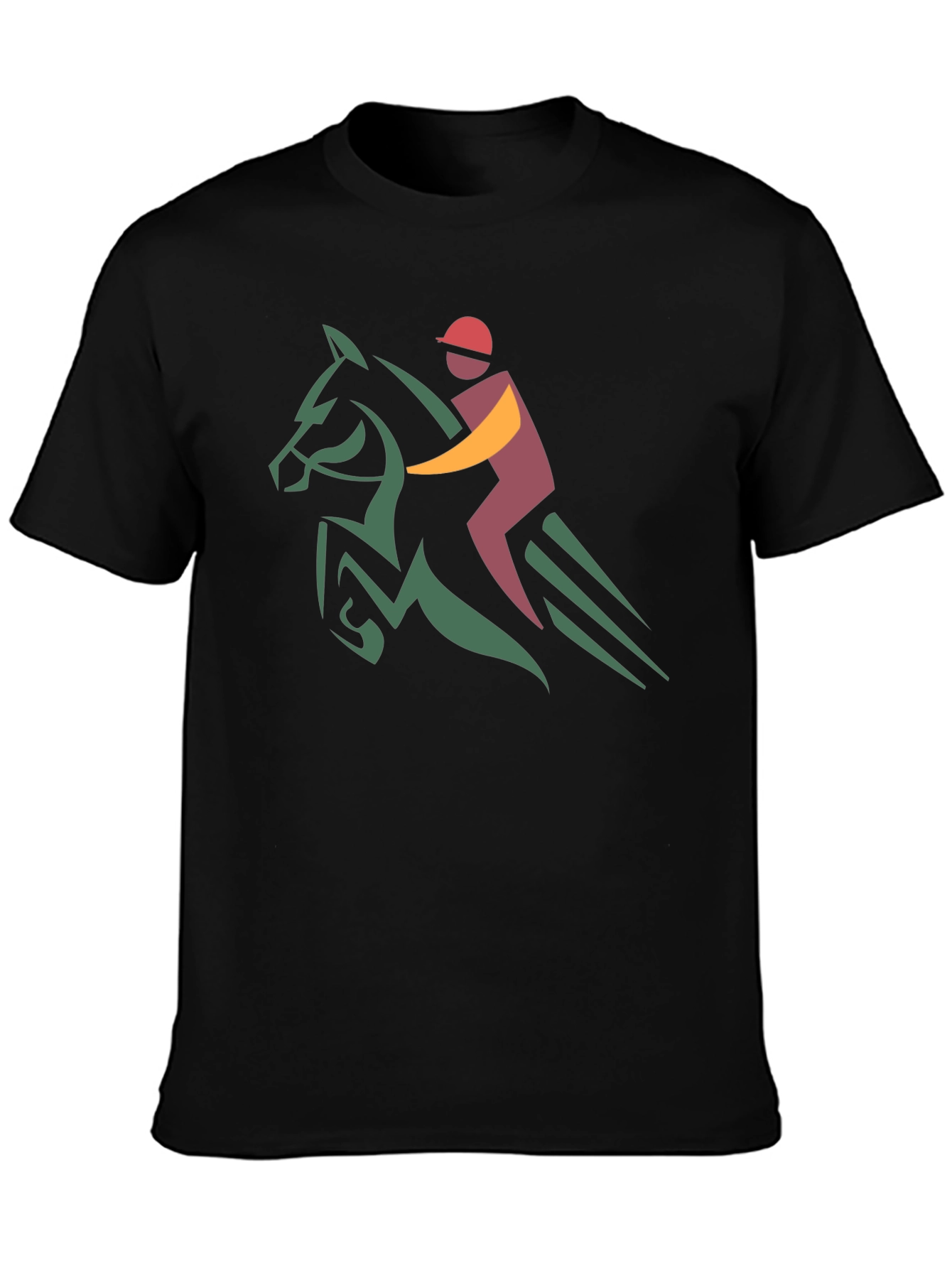Equestrian Horse Rider T-Shirt - Black