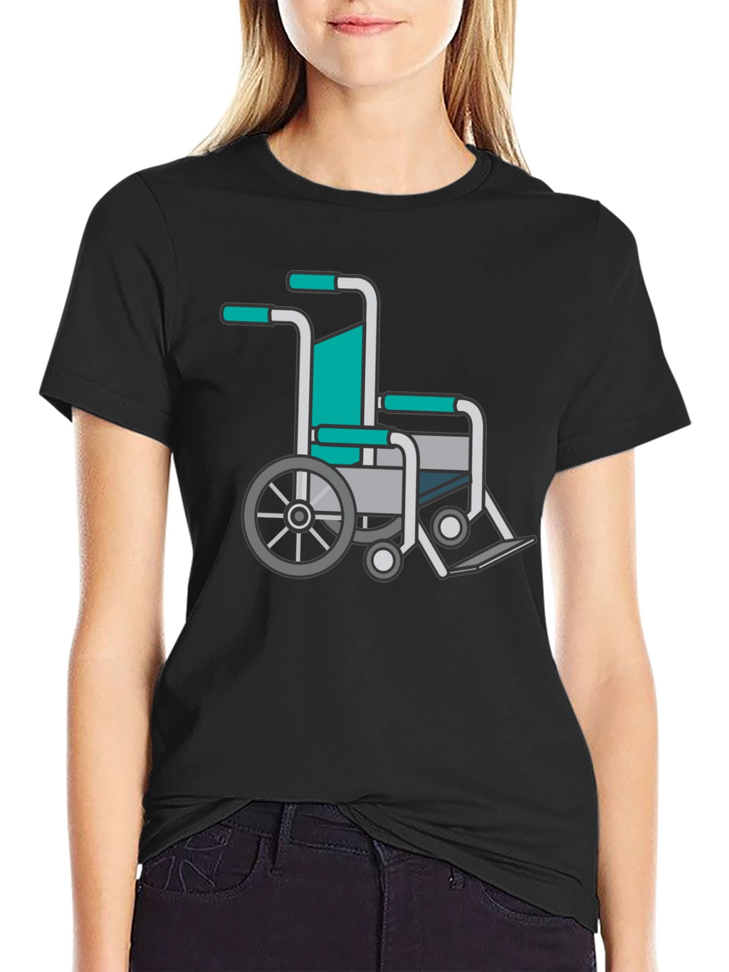 Wheelchair Graphic Tee - Black Comfort Fit