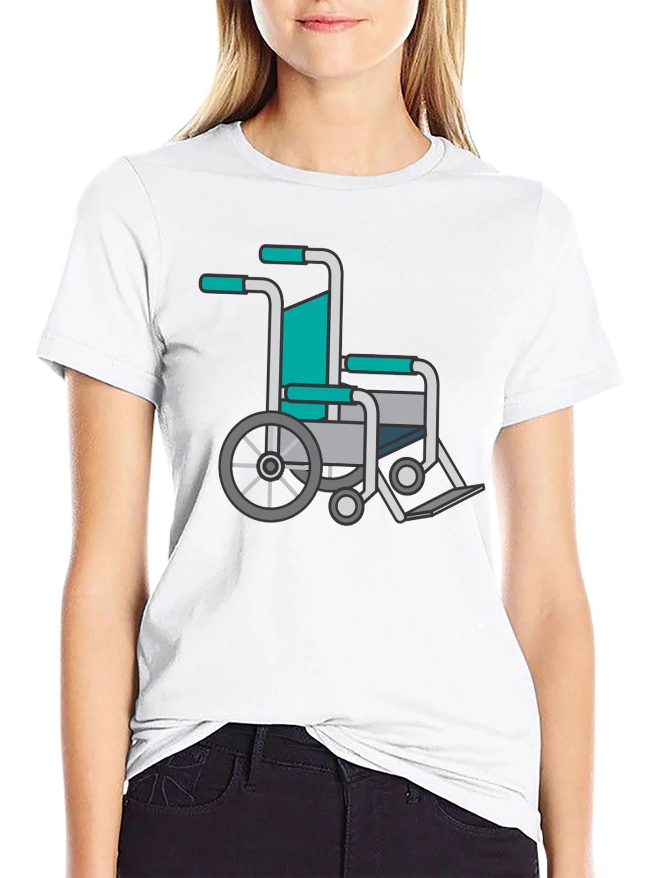 Wheelchair Graphic Tee - Black Comfort Fit