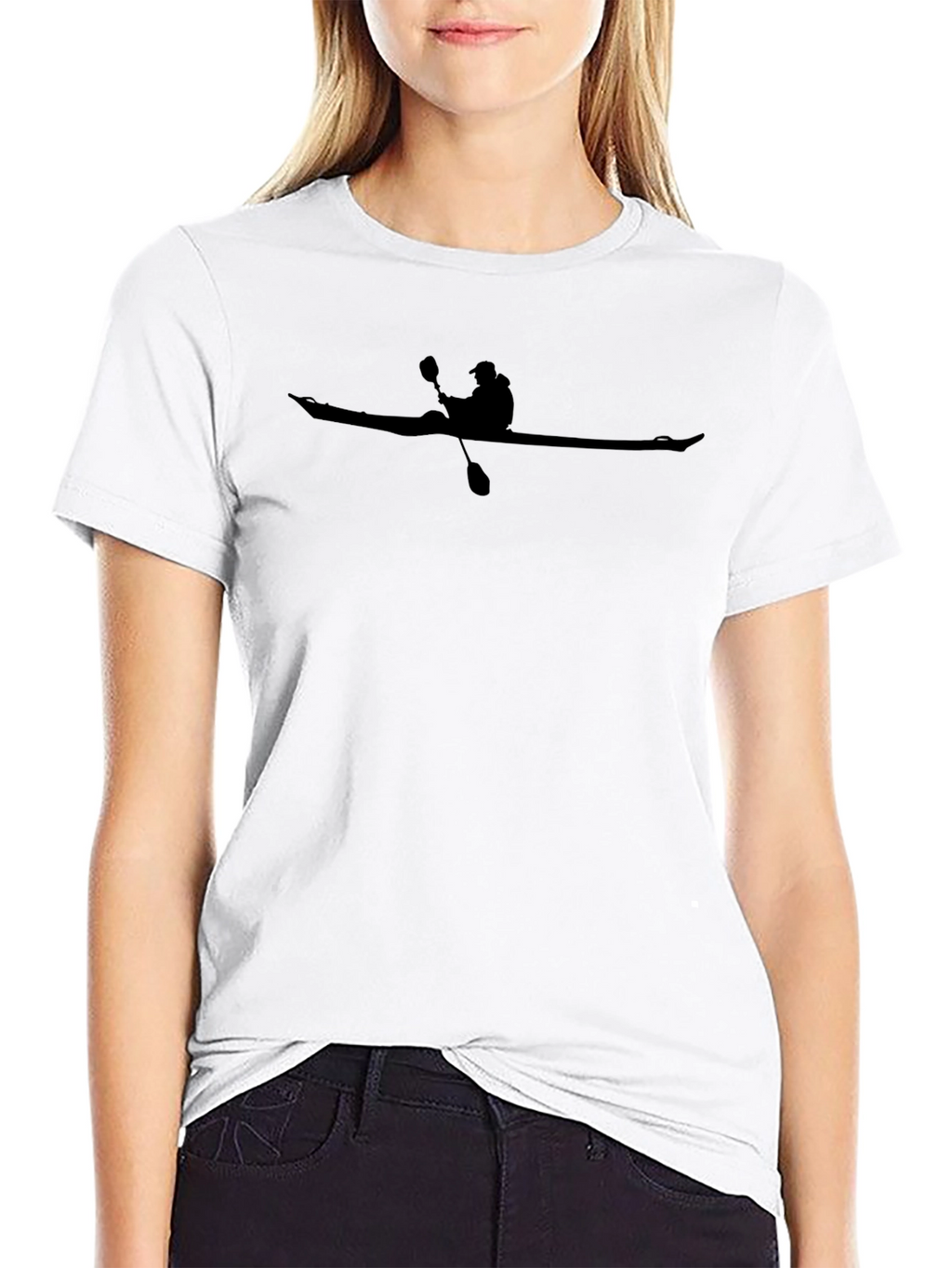 Kayak Silhouette Black T-Shirt