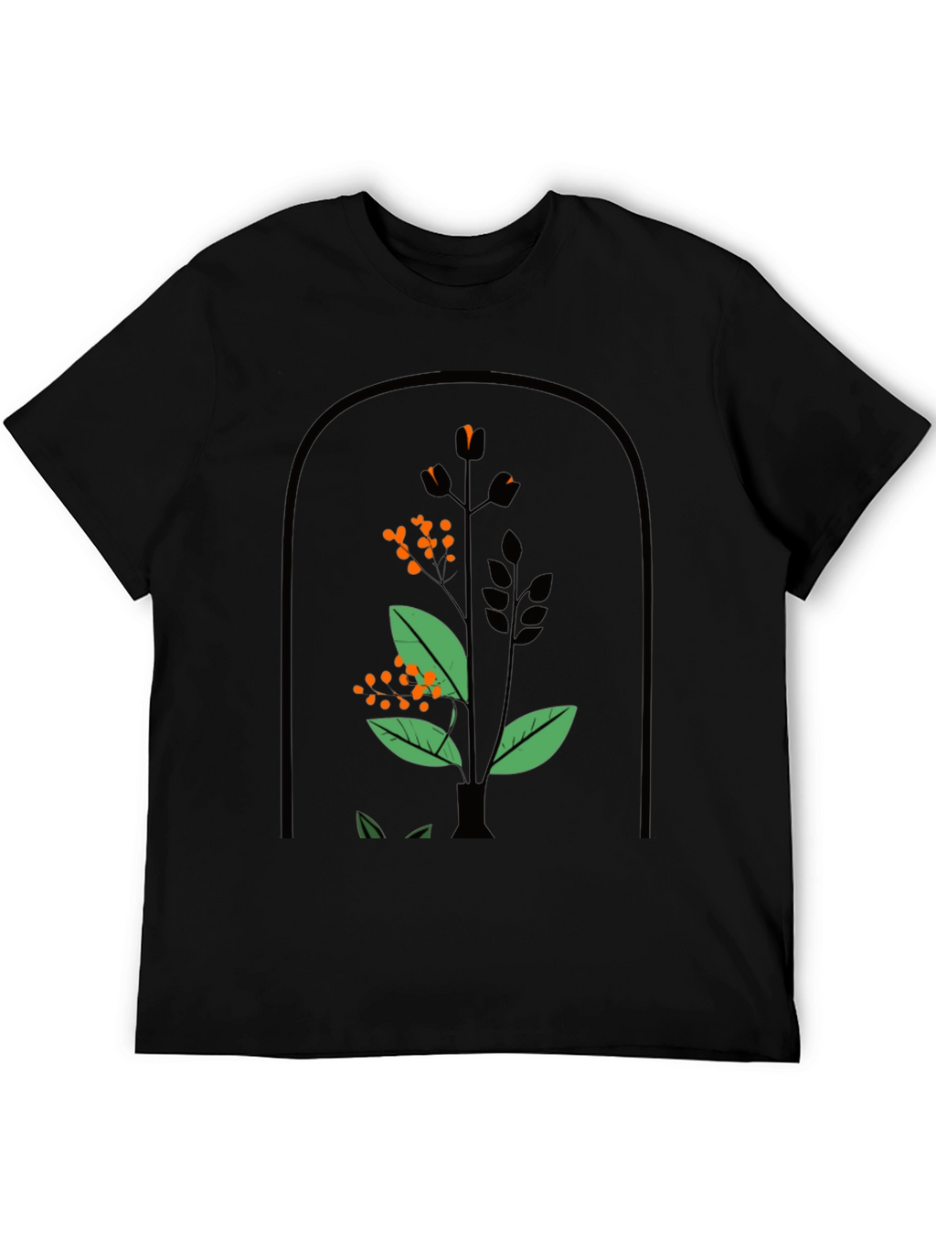 Botanical Graphic Tee - Black Unisex T-Shirt