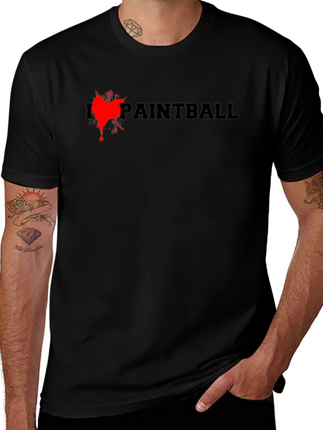 Paintball Splash T-Shirt - Black Cotton Tee