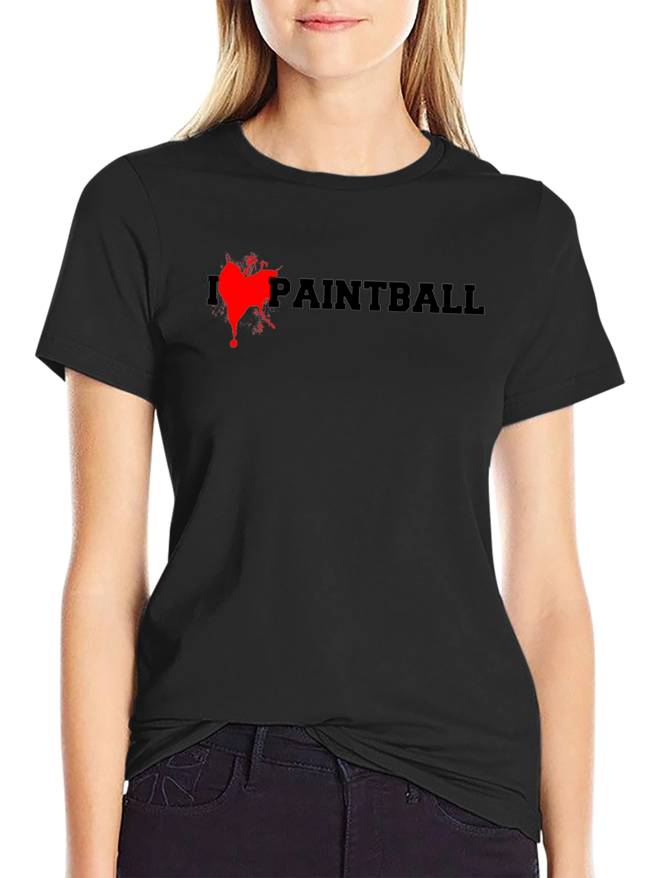 Paintball Splash T-Shirt - Black Cotton Tee