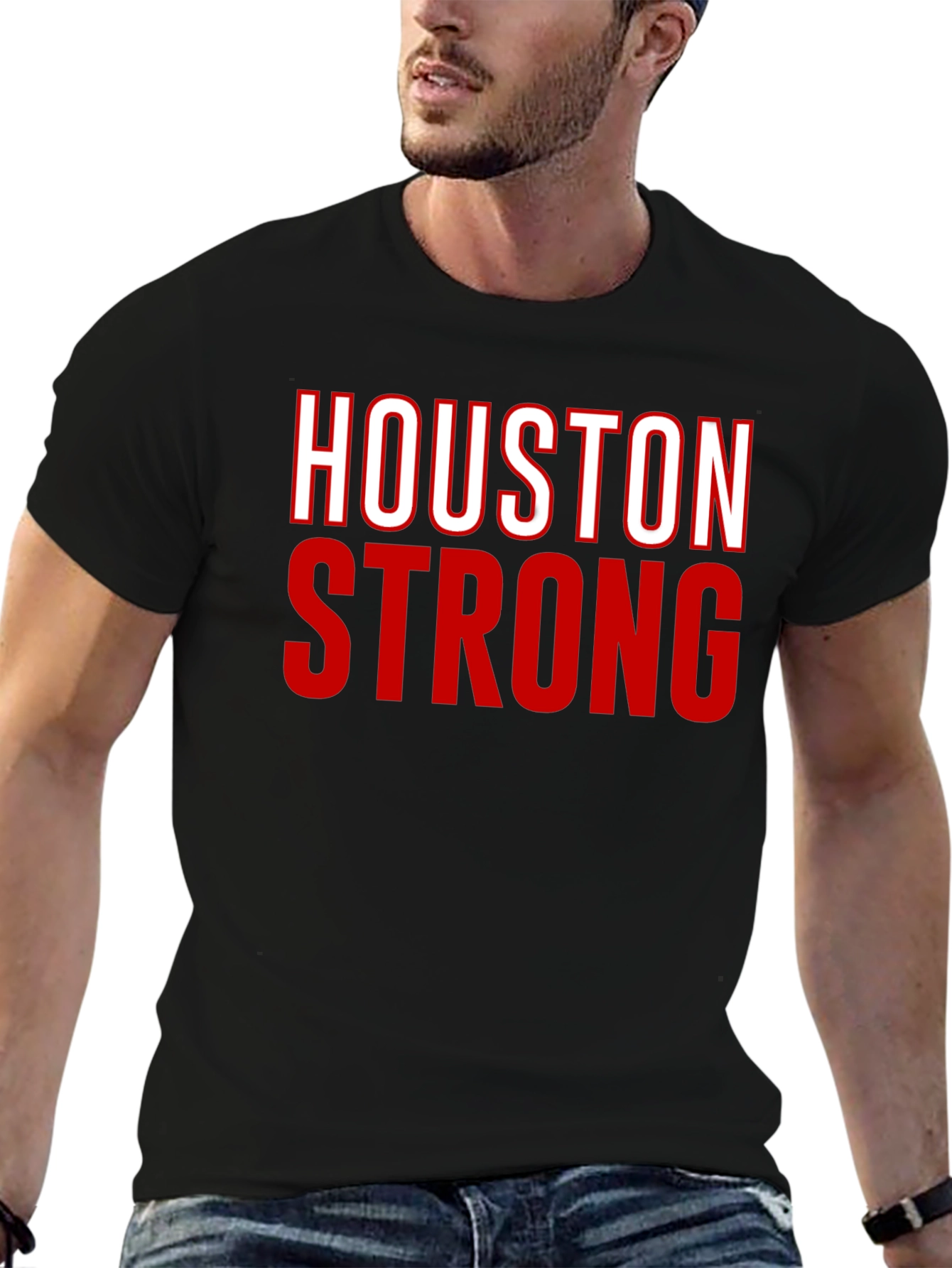 Houston Strong Graphic Tee - Black